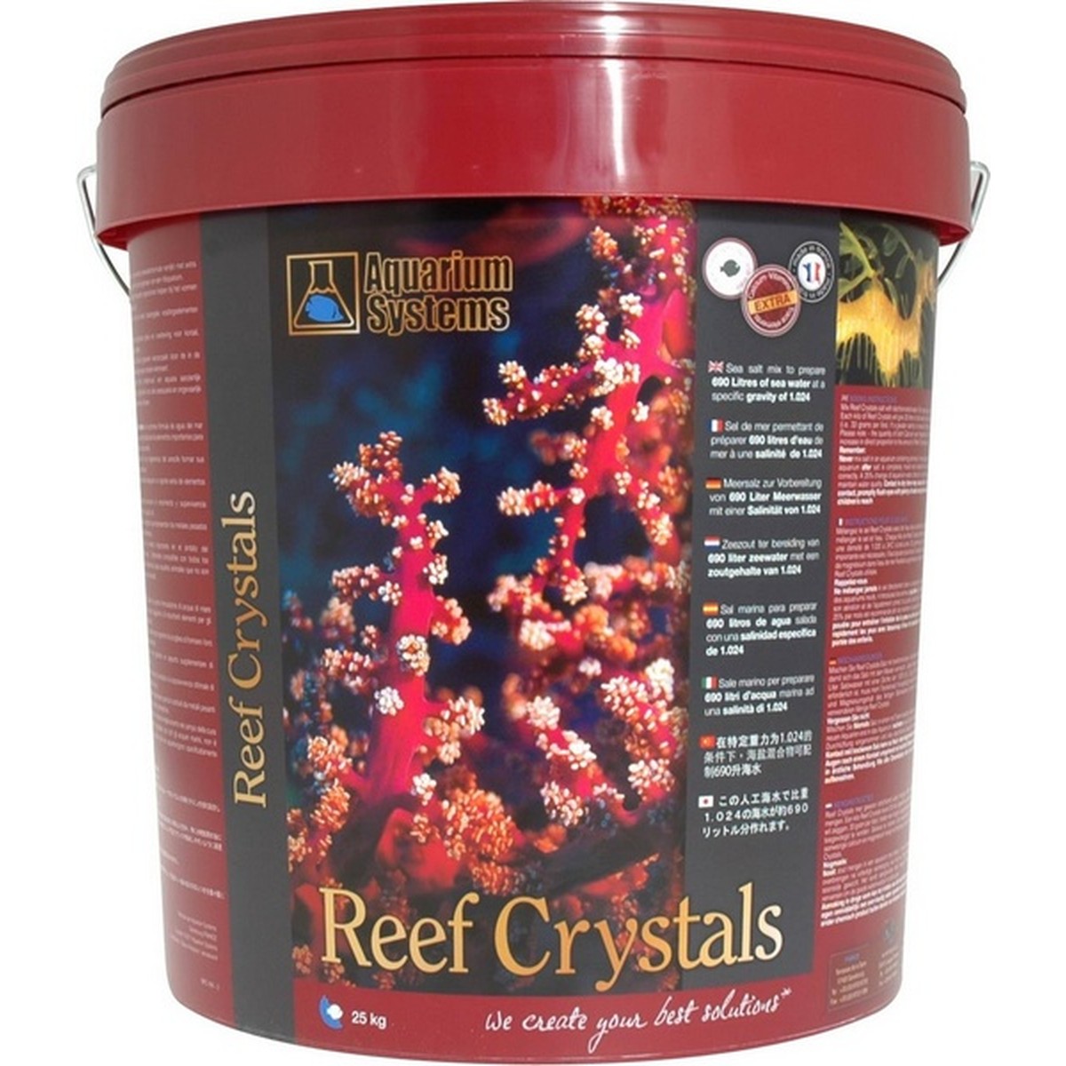   Reef Crystals sel synthétique. 25kg 750l  25kg