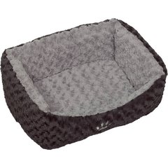   Lit comfort/Soft peluche SEOLI. gris 60x48x19 cm Gris 60x48x19 cm