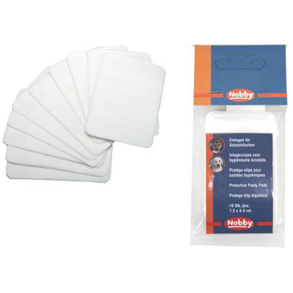   Protège-slip S. 7.5 cm. 10 pièces Blanc 7,5 cm