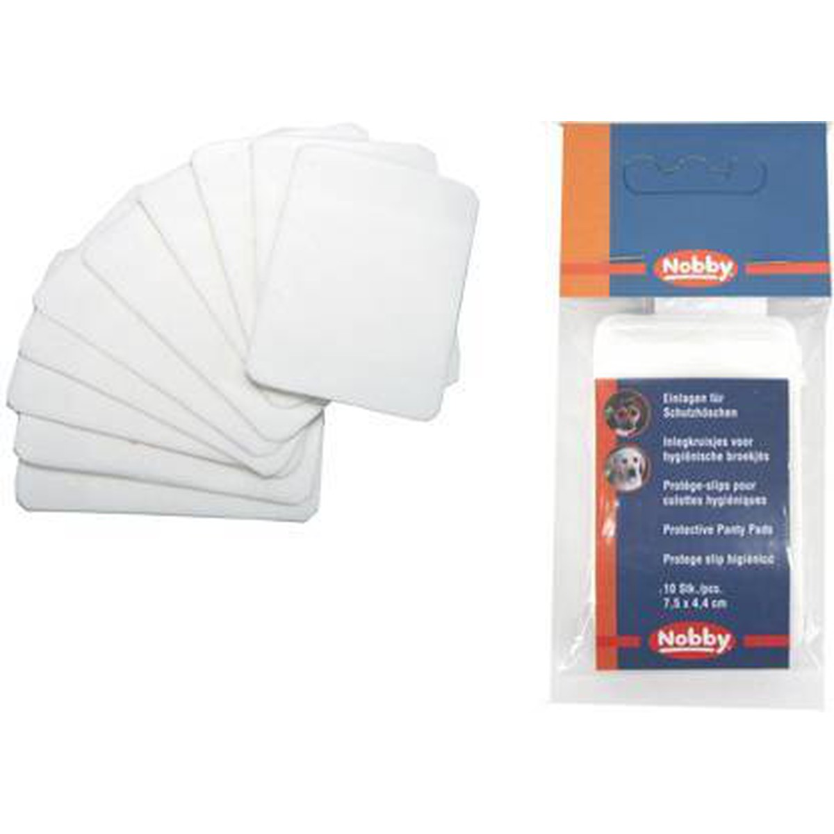   Protège-slip L. 12.5 cm. 10 pièces Blanc 12,5 cm