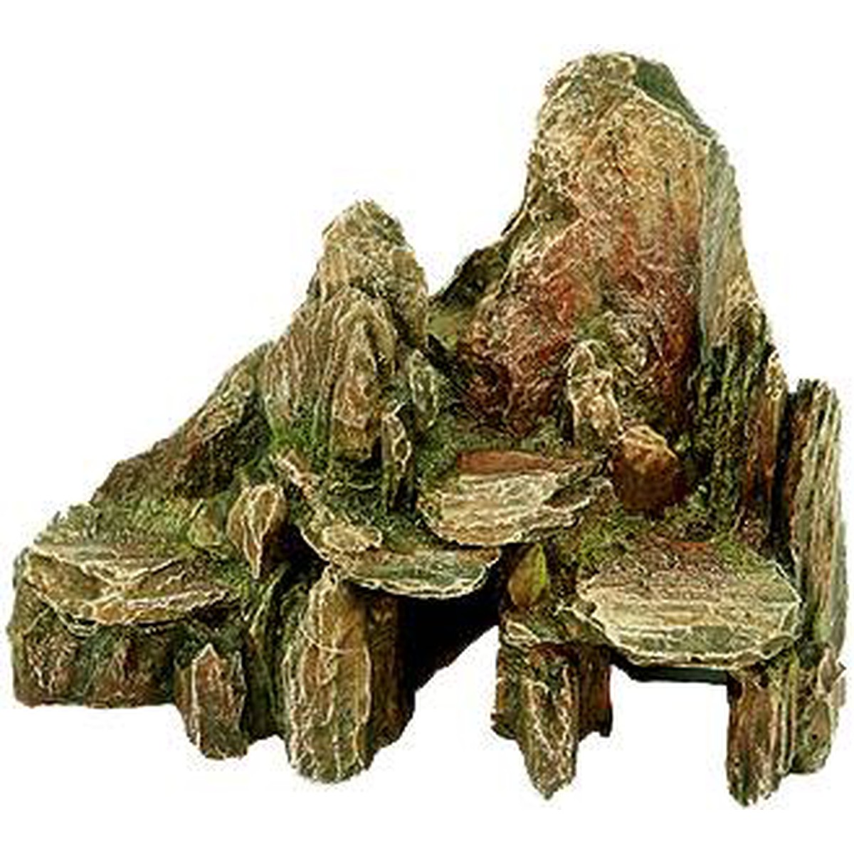   Décor-pierre 25.5 cm. coul. mousse  25.5 x 15.5 cm H 20 cm