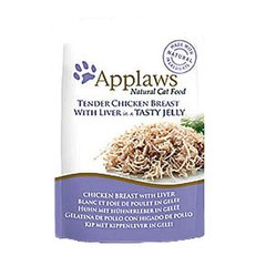 Applaws  Applaws Pouch chicken&liver in jelly 70g  