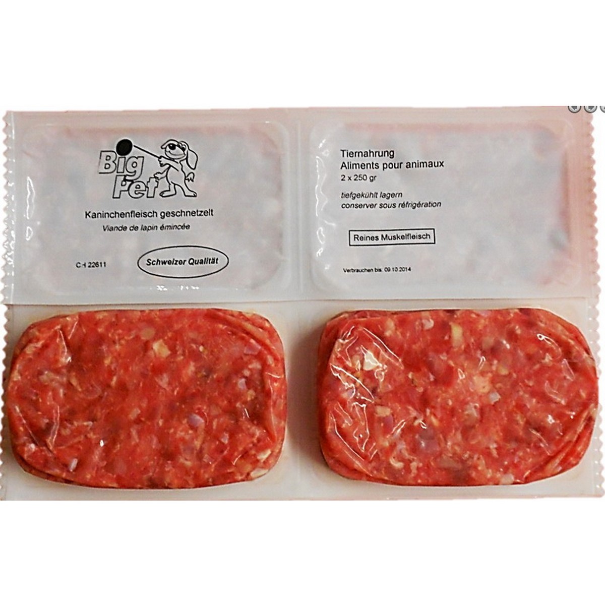   Viande de lapin émincée  2x250 gr