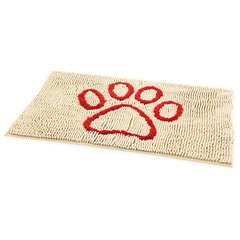   Tapis Chenille 80x50x2.5cm pat.rouge  100x70x2.5cm