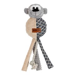   Jouet Funky Monkey gris/blanc, 14 x 14 cm  14x14cm