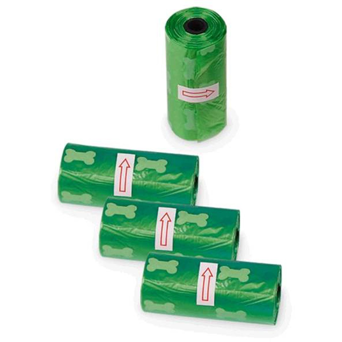   Sacs crottes vert, 4 rouleaux recharge  