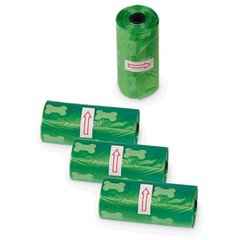  Sacs crottes vert, 4 rouleaux recharge  