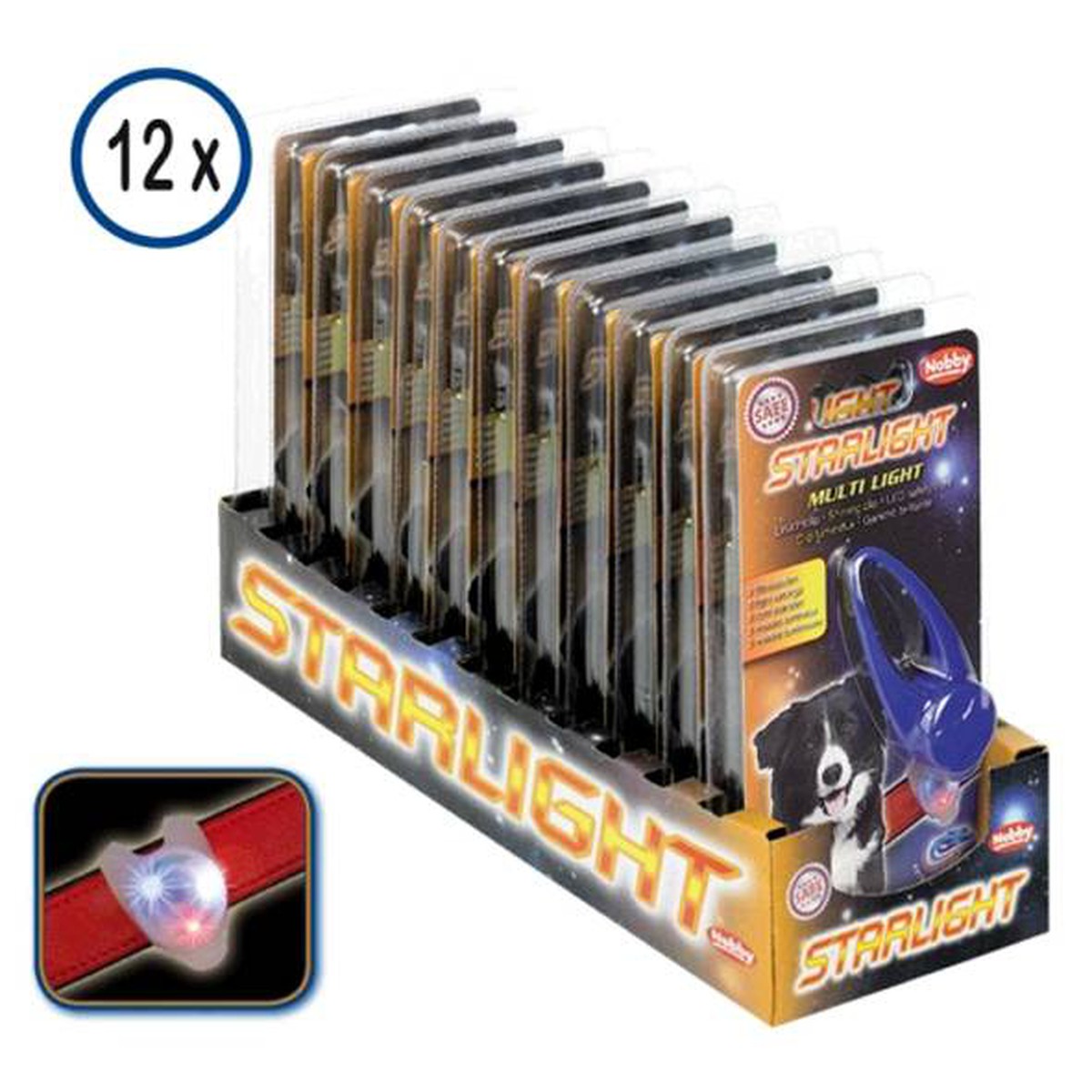   Clip lumineux pour collier Multi Light, 4x3cm  