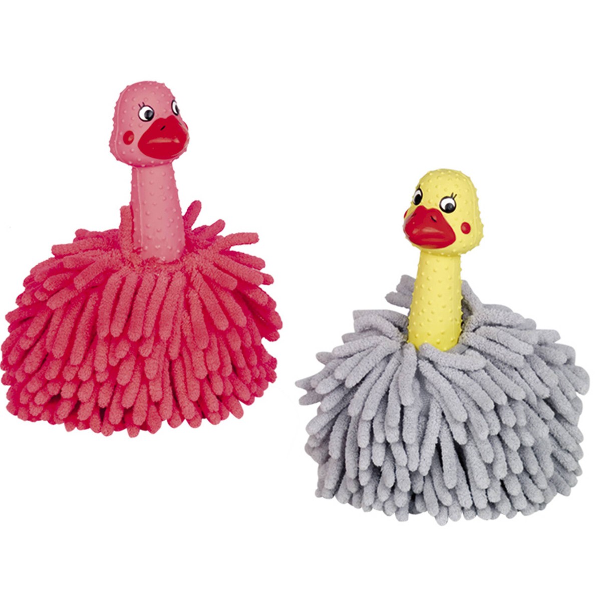   Autruche en latex et peluche, 15 cm  15 cm