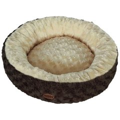   Lit-peluche brun-beige OBRA, Ø 60 cm  Ø 60 cm