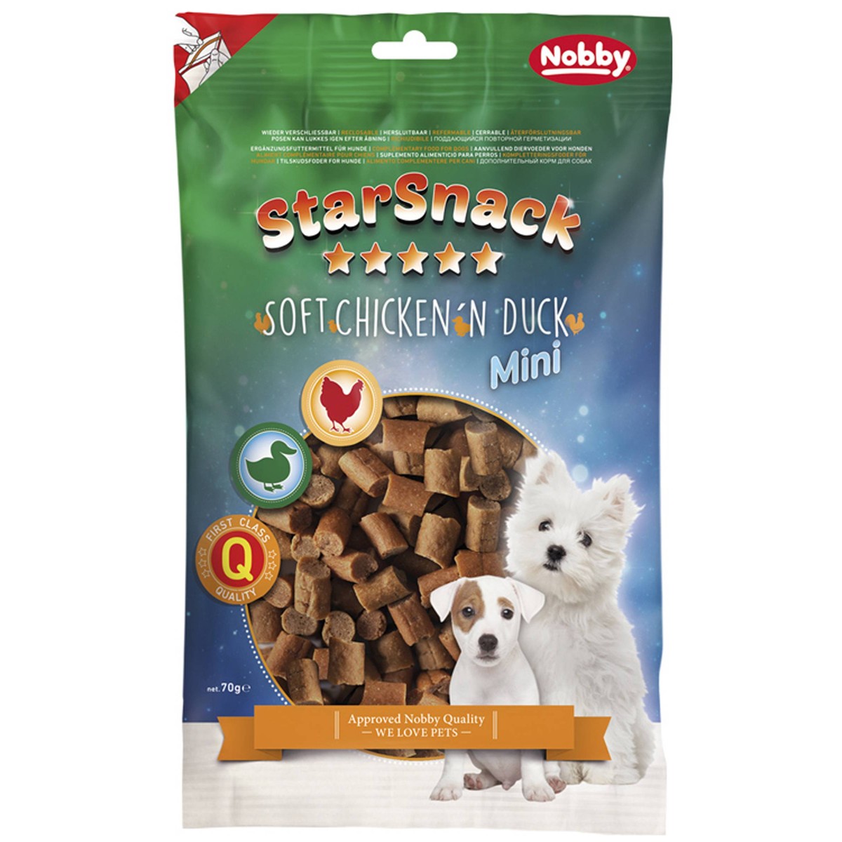   StarSnack MINI Soft Chicken'n Duck, 70 g Sans couleur 70 g