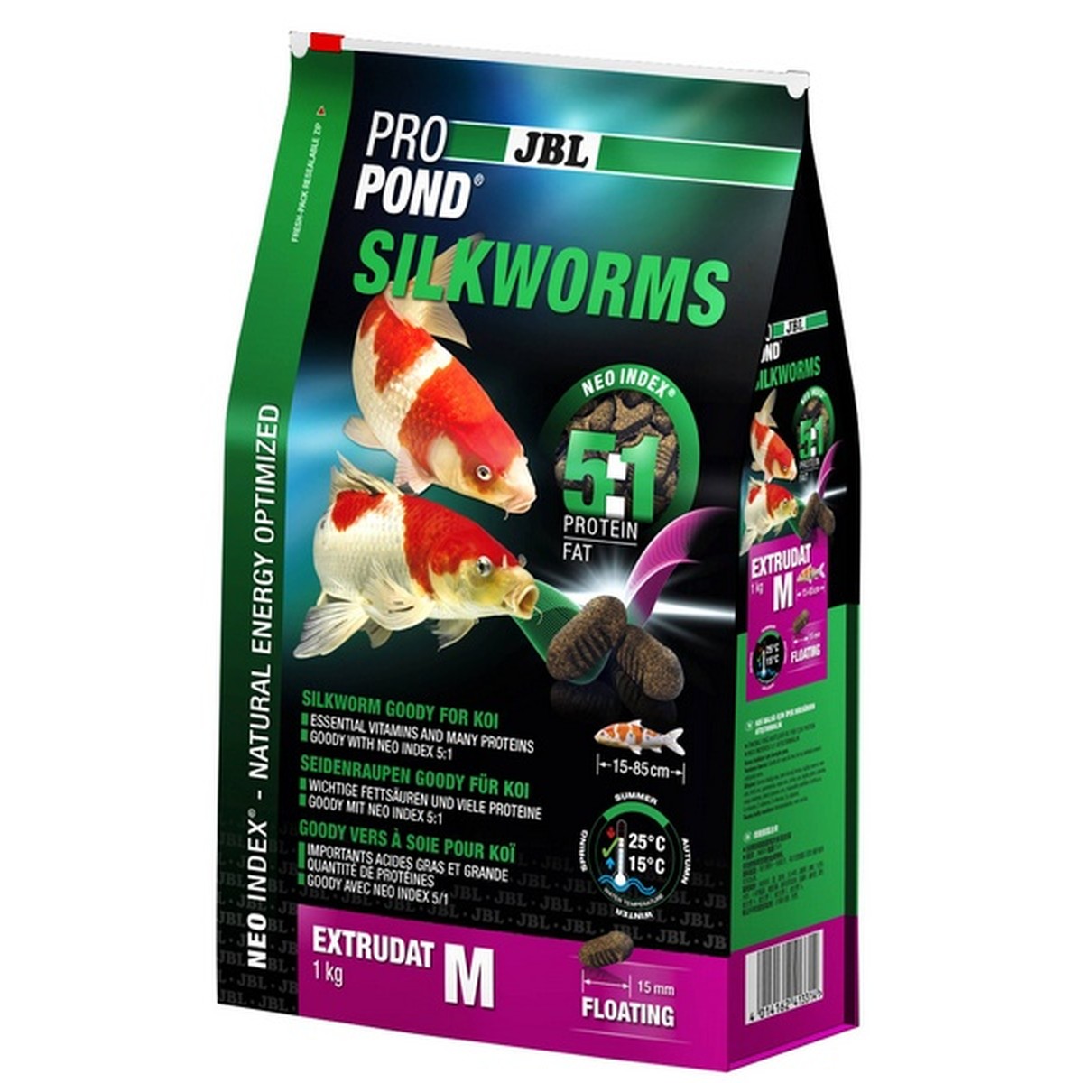   JBL ProPond Silkworms M, 1 kg  1kg