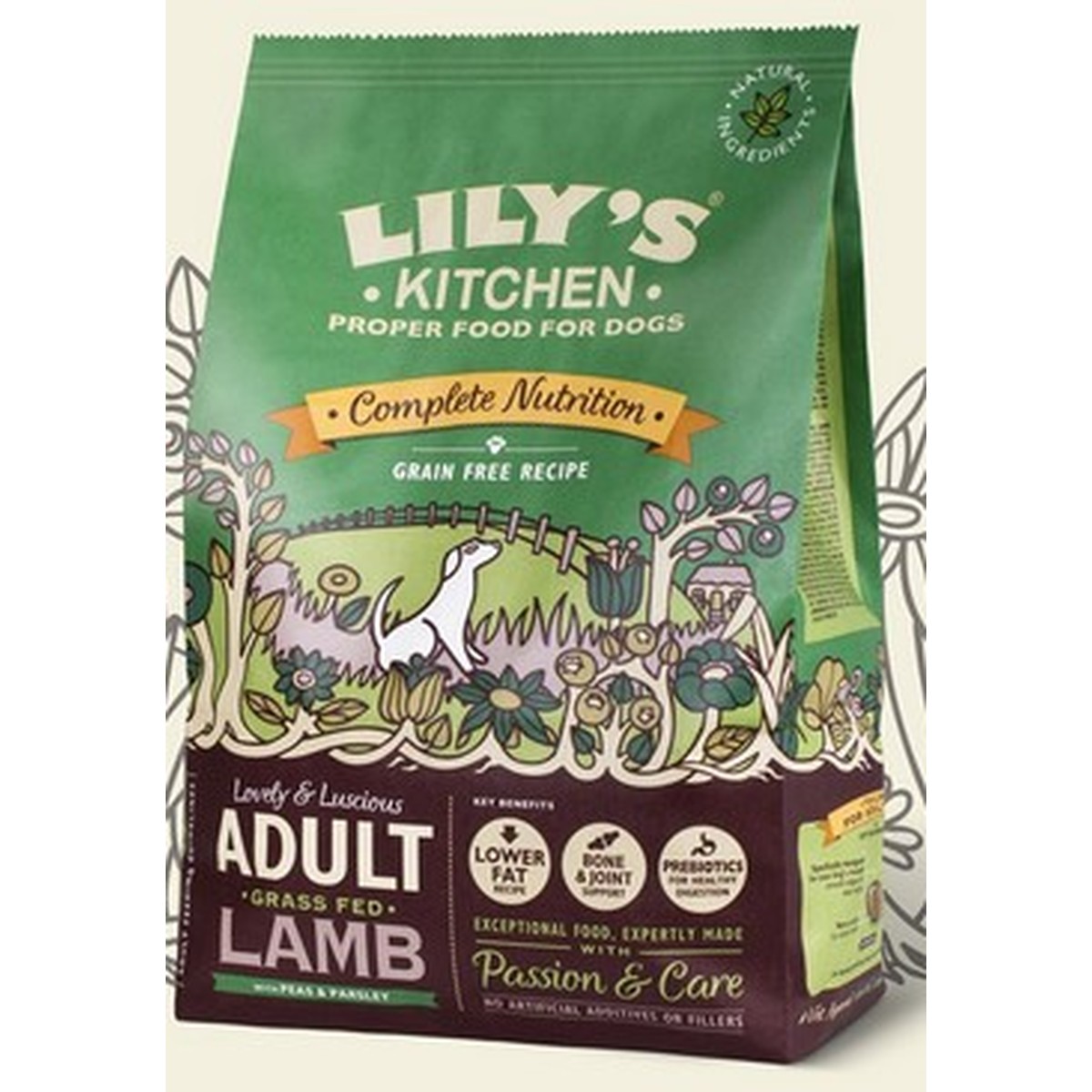 Lily's  Lily's dog Adult Lamb Parsley Peas 2.5kg  2.5kg