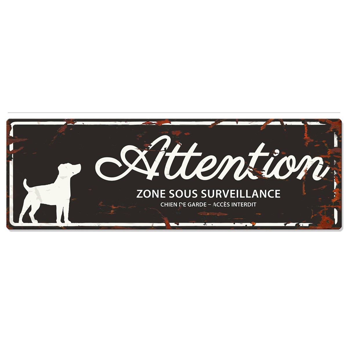   Plaque de garde RUSSEL noir 40x13.5 cm  40x13.5 cm