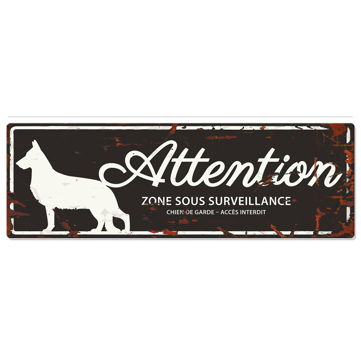   Plaque de garde BERGER ALLEMAND noir 40x13.5 cm  40x13.5 cm