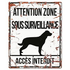   Plaque de garde ROTTWEILER blanc 20x25cm  20x25cm