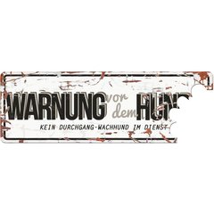   Plaque de garde ATTENTION blanc 40x13.5  40x13.5