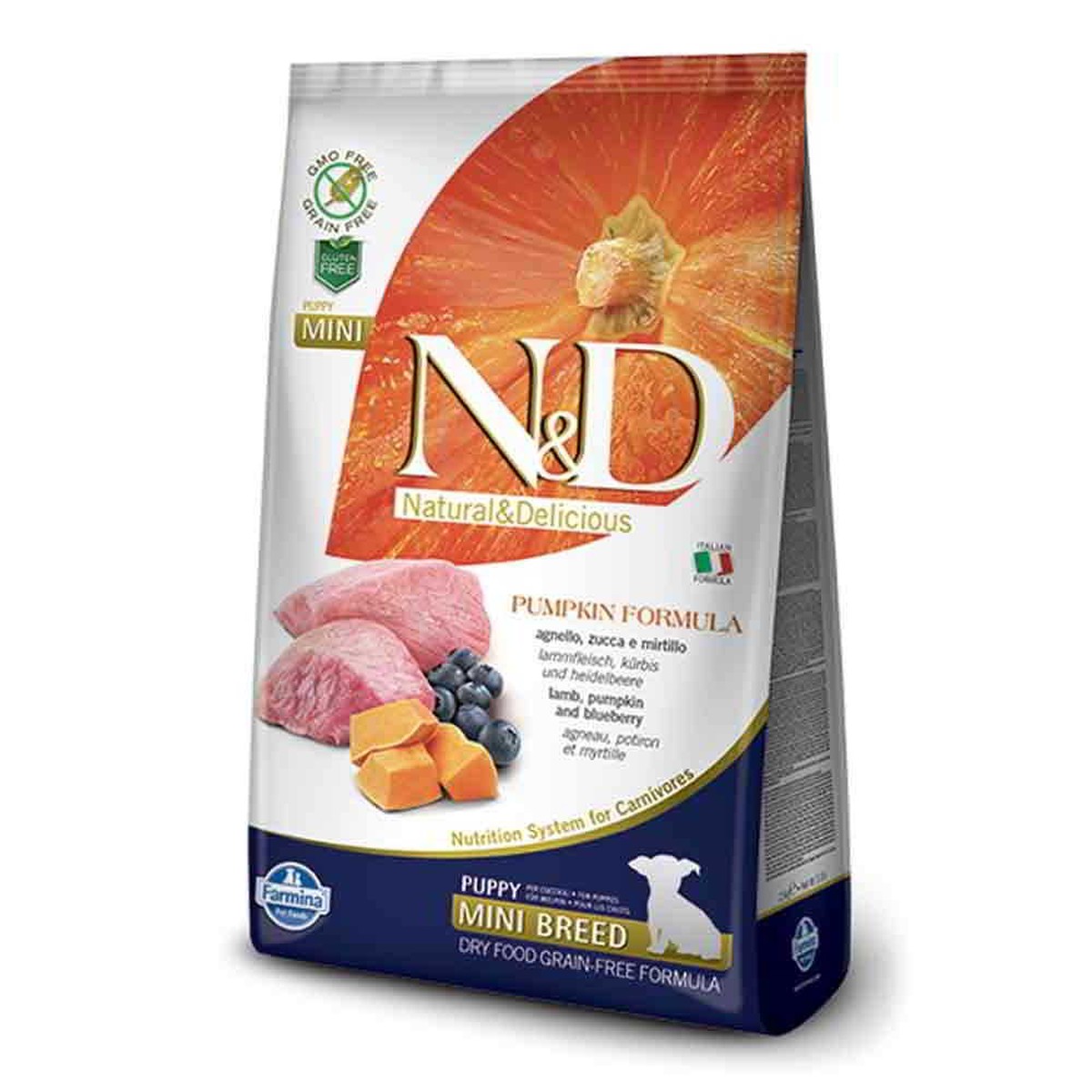 N&D  ND Grain Free Can Adult mini potir agneau myrt 2.5kg  