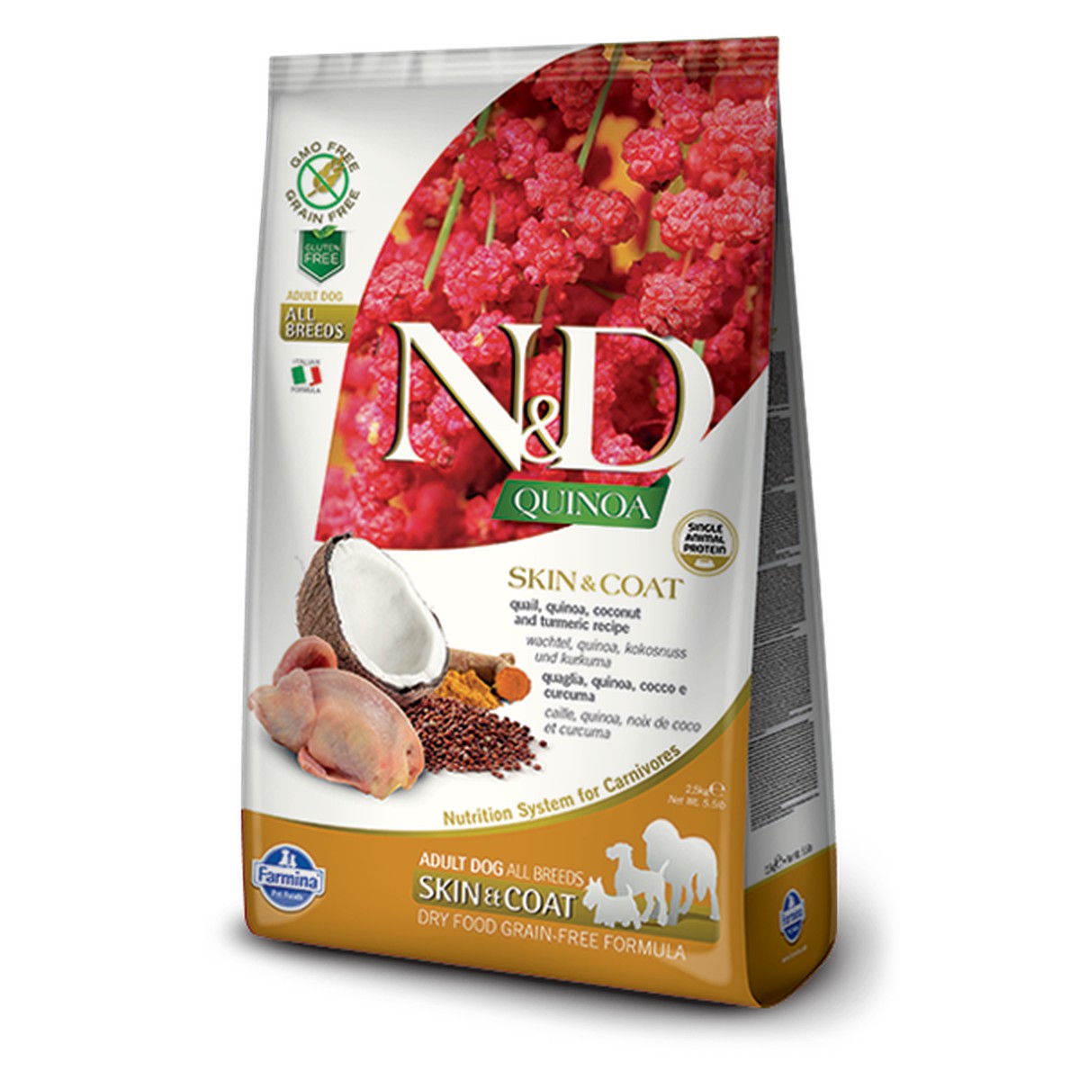 N&D  N&D QUINOA Skin&Coat Canard & Noix de coco 2.5kg  