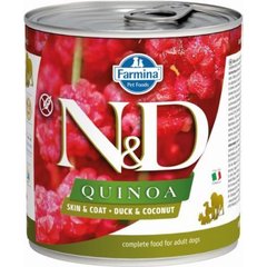 N&D  N&D QUINOA Skin&Coat Canard, Quinoa, Noix de coco & Curcuma 285g  