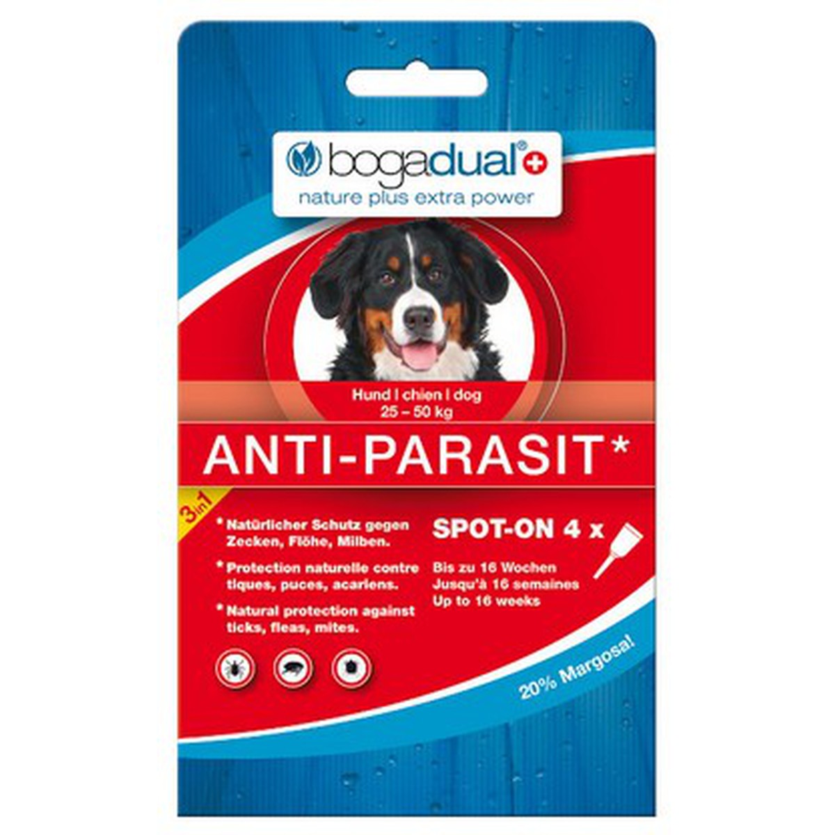   Bogadual Anti-Parasit Spot-on chien grand 4 x 2.5ml  4x2.5ml