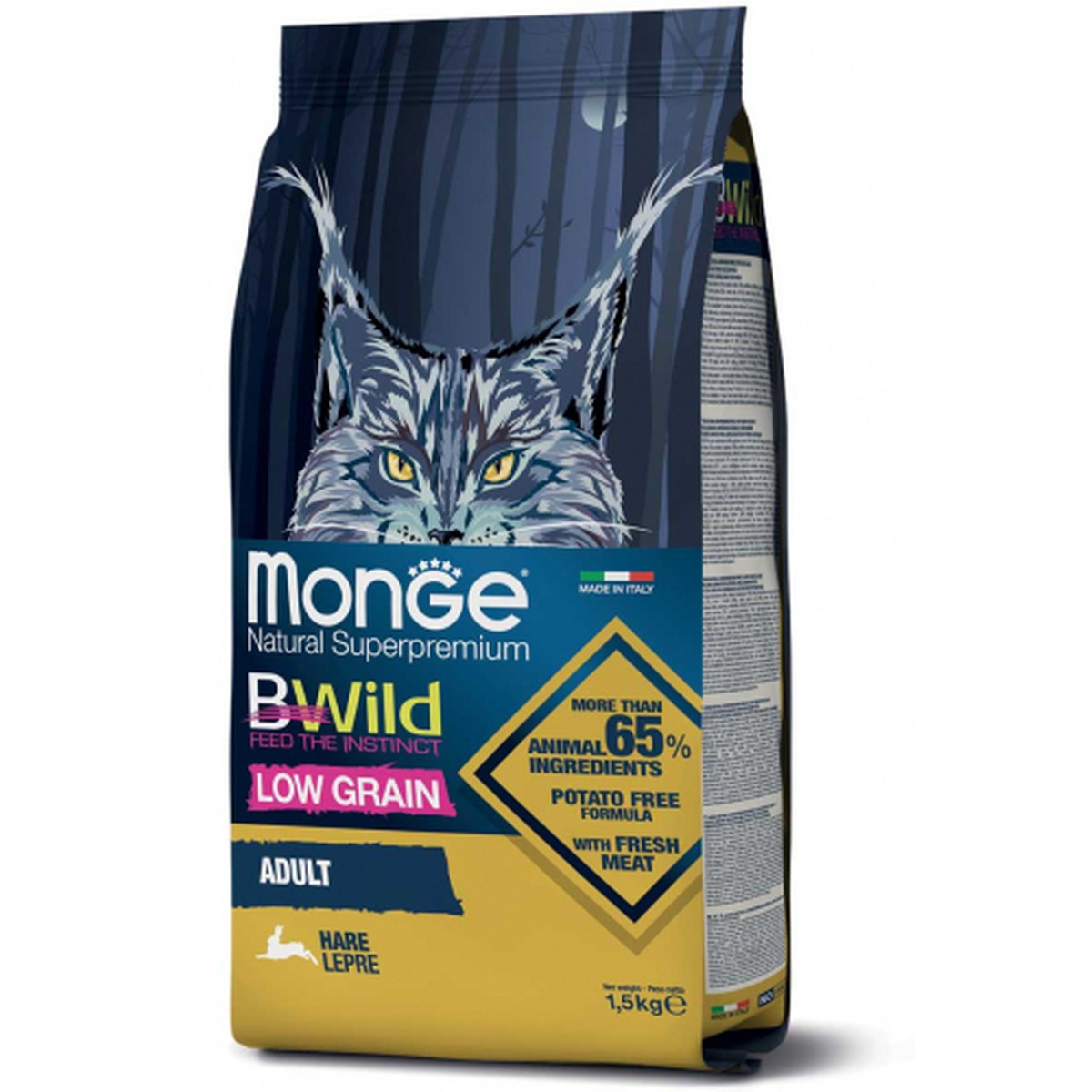 Monge  Monge Cat BWild LG Adult Hare 1,5kg  