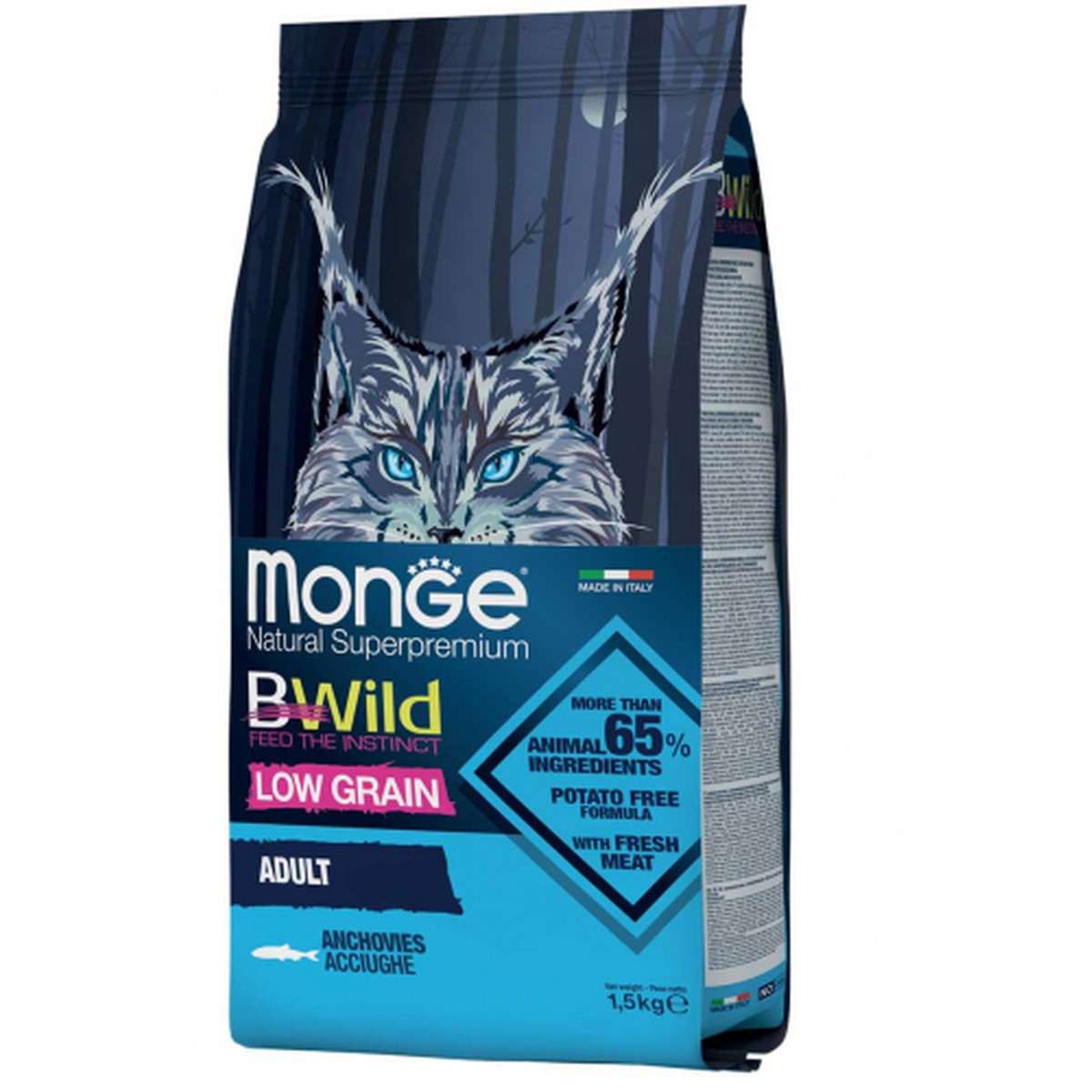 Monge  Monge Cat BWild LG Adult Anchovies 1,5kg  