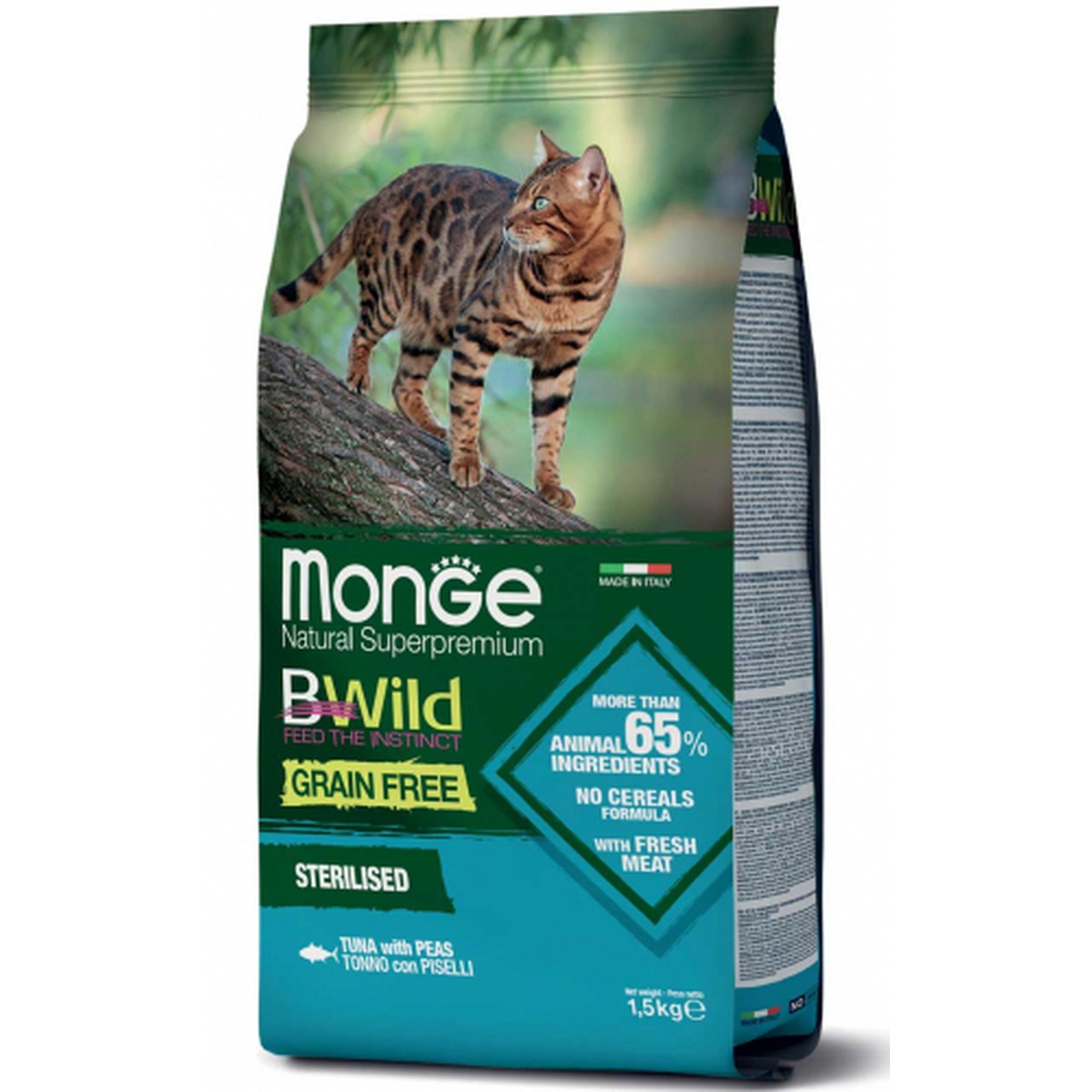 Monge  Monge Cat BWild GF Sterilised Tuna 1,5kg  