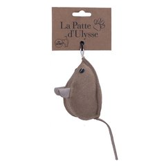 La Patte d'Ulysse  Jouet chat La Souris M Beige 19cm (11cm sans la queue)