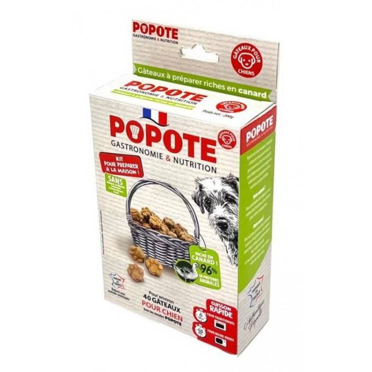 Popote  POPOTE KIT FRIANDISES CHIEN CANARD 200G  