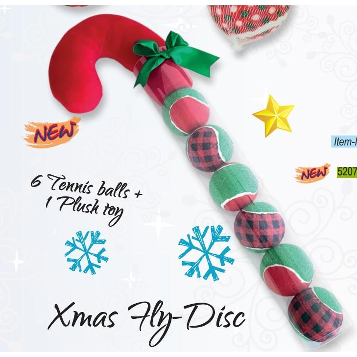 Nobby  Jouet chien Noël Ball cane  6.5cm/51cm