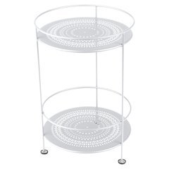 Fermob Guinguette Guéridon double plateau Blanc L 40 x l 40 x H62cm Diam : 40