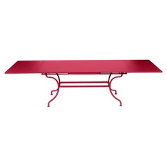 Fermob Romane Table Romane rectangulaire à allonges Rouge rose bonbon L 300 x l 100 x H75cm