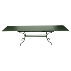 Fermob Romane Table Romane rectangulaire à allonges Vert pistache L 300 x l 100 x H75cm