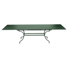 Fermob Romane Table Romane rectangulaire à allonges Vert sapin L 300 x l 100 x H75cm
