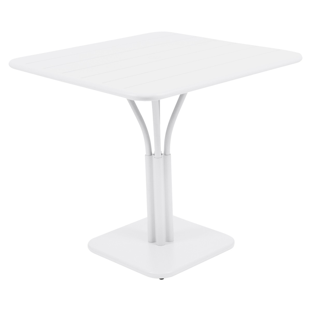 Fermob Luxembourg Table Luxembourg carrée pied central Blanc L 80 x l 80 x H74cm
