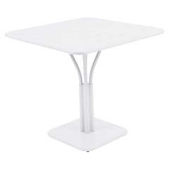 Fermob Luxembourg Table Luxembourg carrée pied central Blanc L 80 x l 80 x H74cm
