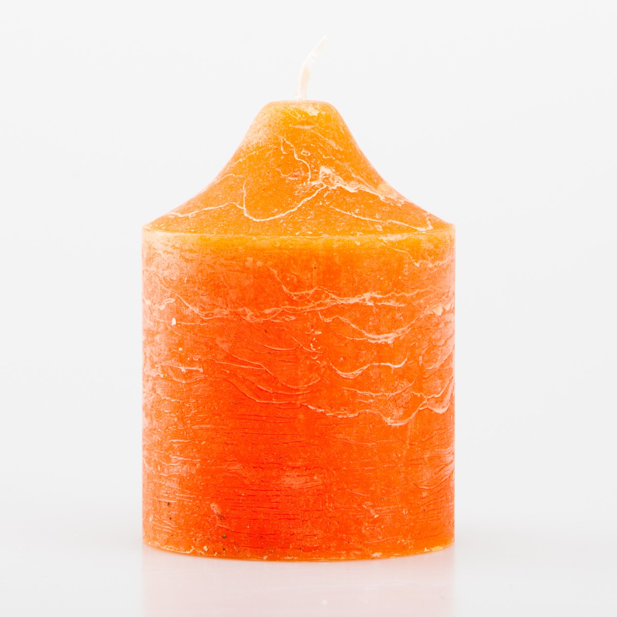   Bougie Sarakiniko cylindrique 14cm Orange 10x14cm