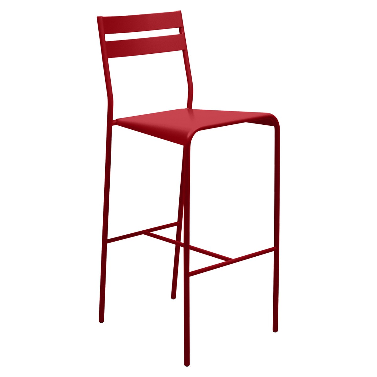 Fermob Facto Chaise de bar Facto Rouge cerise L 50 x l 36 x H106cm