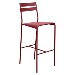 Fermob Facto Chaise de bar Facto Rouge groseille L 50 x l 36 x H106cm