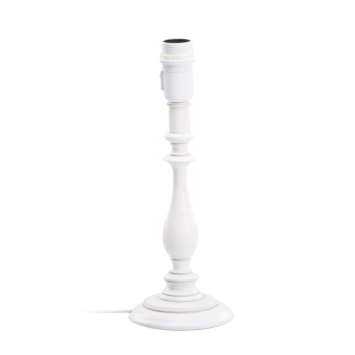   Pied de lampe Flame Hêtre Blanc écru 29 cm