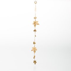   Guirlande de grelots av/feuilles Jaune or 75cm