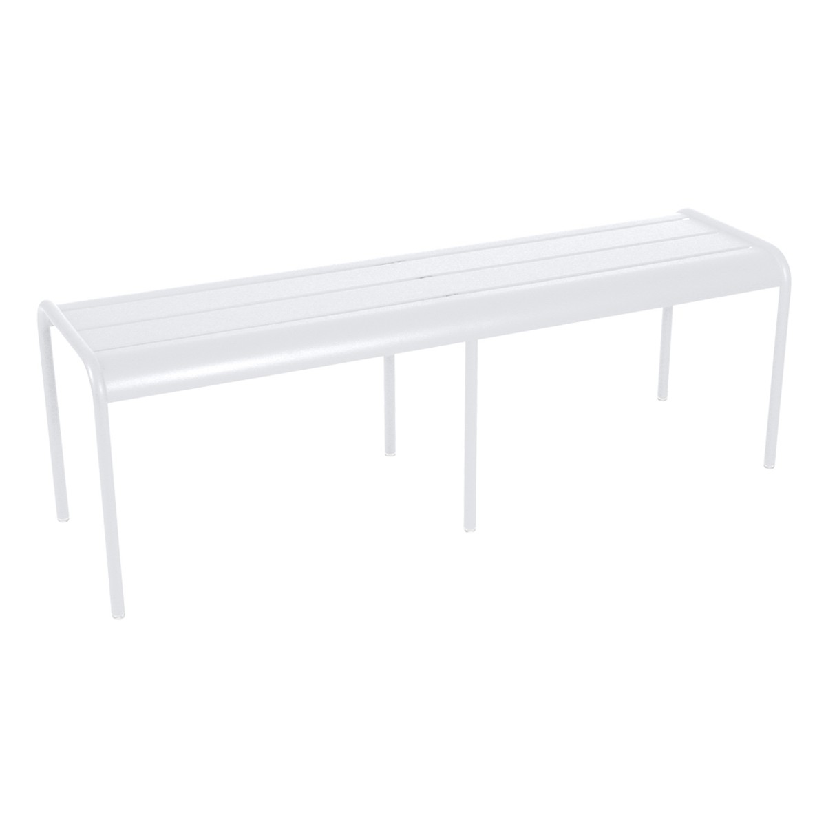 Fermob Luxembourg Banc Luxembourg 3/4 Pl sans dossier Blanc L 145 x l 42.5 x H48.8cm