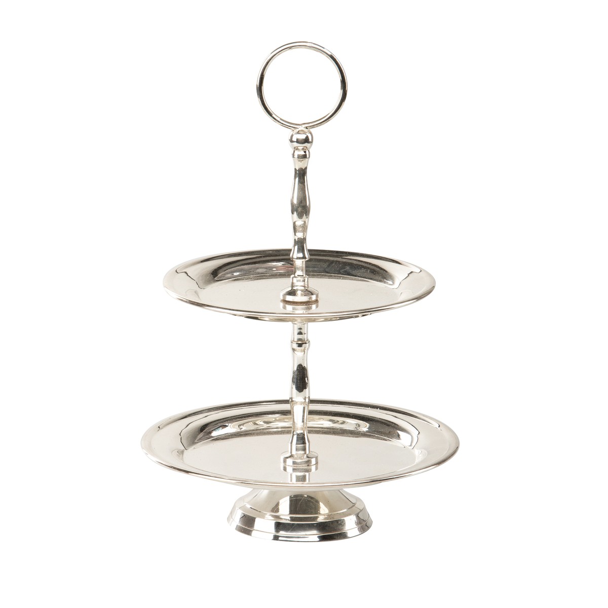 Schilliger Design  Plat à mignardises 2 étages argenté Sans couleur 28cm