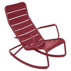 Fermob Luxembourg Rocking Chair Luxembourg Rouge groseille L 105 x l 69.5 x H92cm