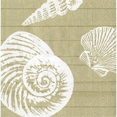 Caspari  Serviettes Shells Beige sable moyen / L / 0