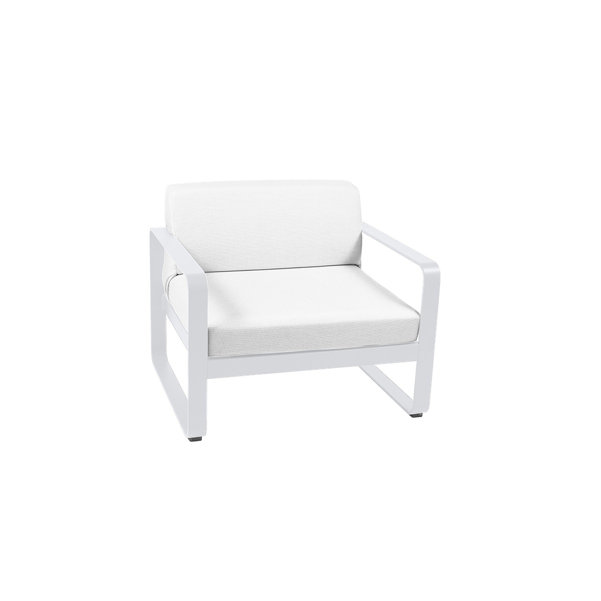 Fermob Bellevie Fauteuil club Bellevie avec Coussin Blanc grisé inclus Blanc L 85xl 75xH56cm