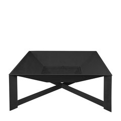   Brasero Carré Noir Noir 70x70x31cm