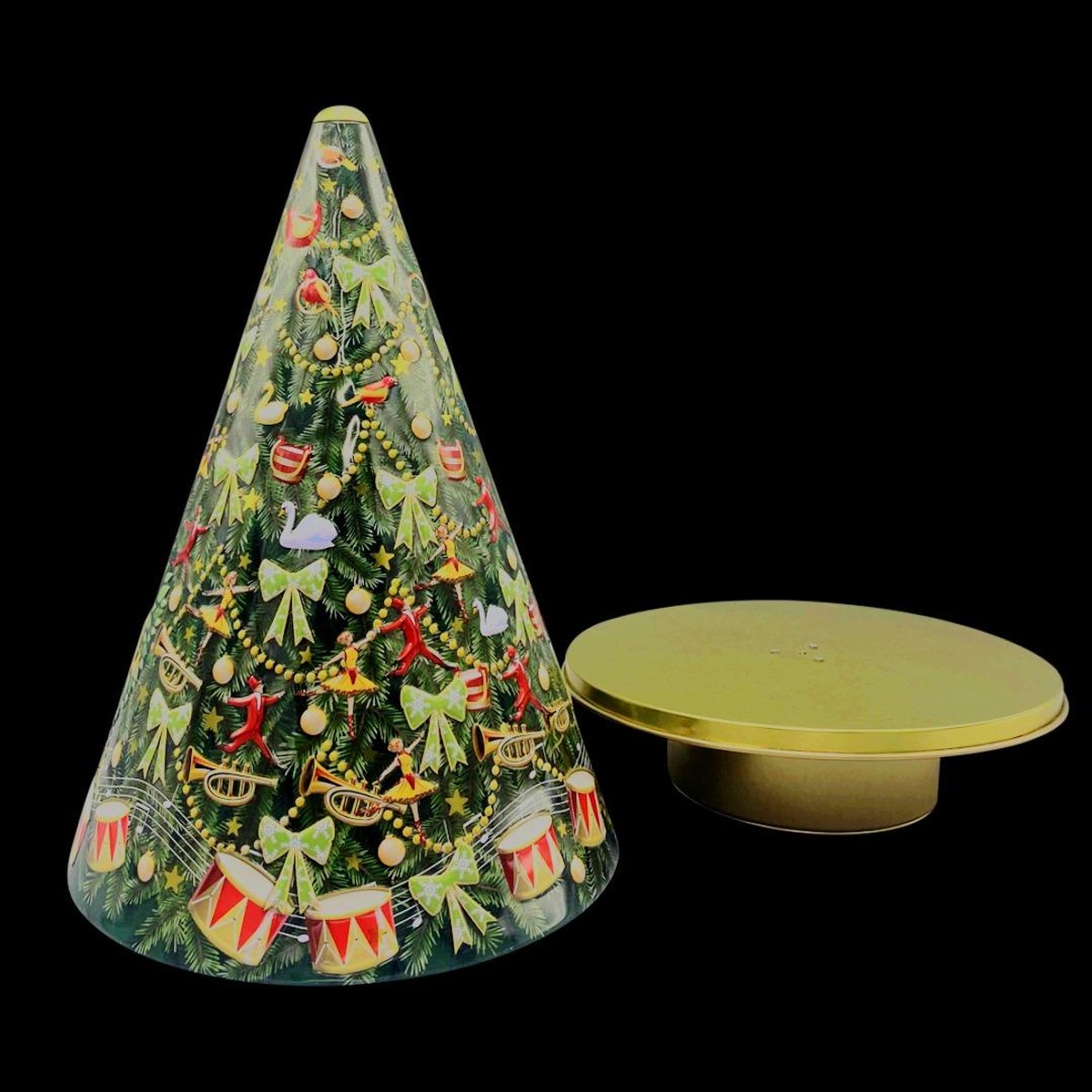 Schilliger Sélection  Boite à Biscuits Sapin de Noël Musicale  18x31cm