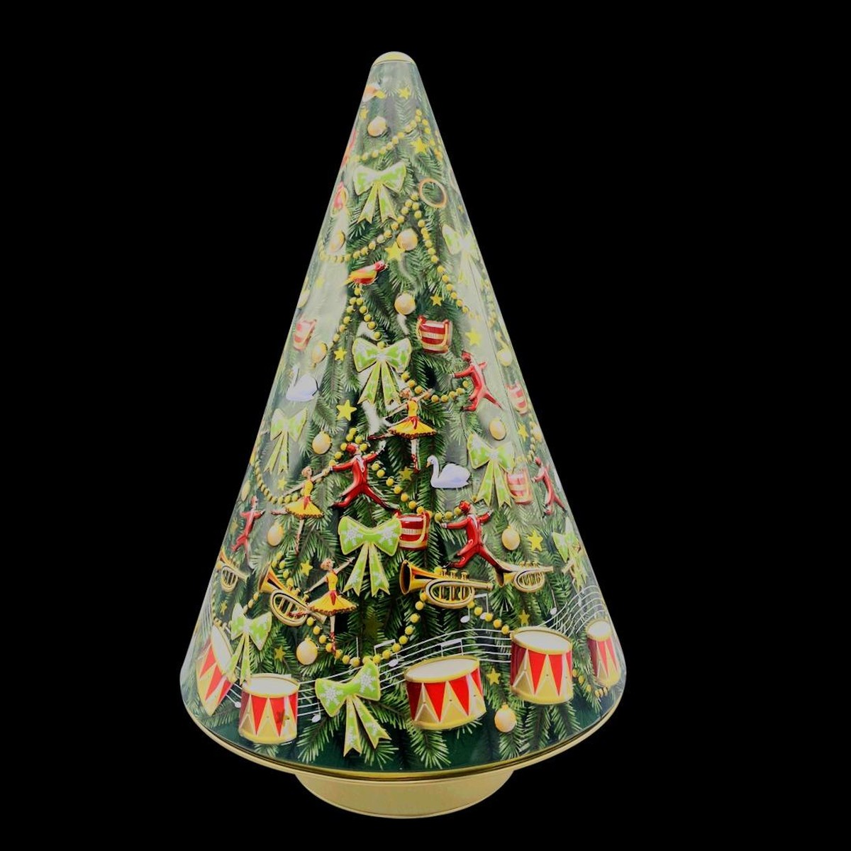 Schilliger Sélection  Boite à Biscuits Sapin de Noël Musicale  18x31cm